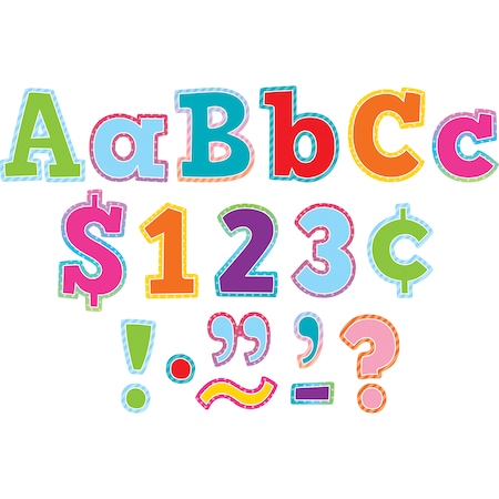 Teacher Created Resources Colorful Vibes 4in Bold Block Letters, PK690 TCR8777